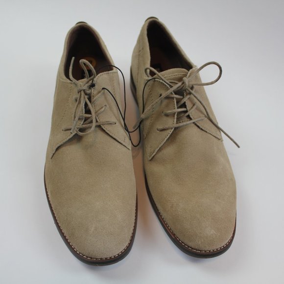 Parker & Sky Dress Shoes Beige Tan Cow Leather Oxford Lace Up Mens Size 12 M NEW - Picture 2 of 10